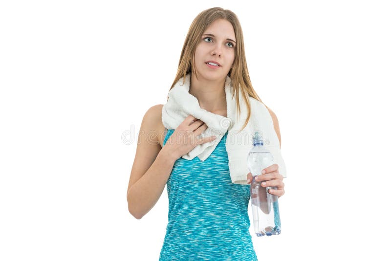 Fitness woman exhausted after sports royalty free stock image Fitness woman exhausted after sports royalty free stock image