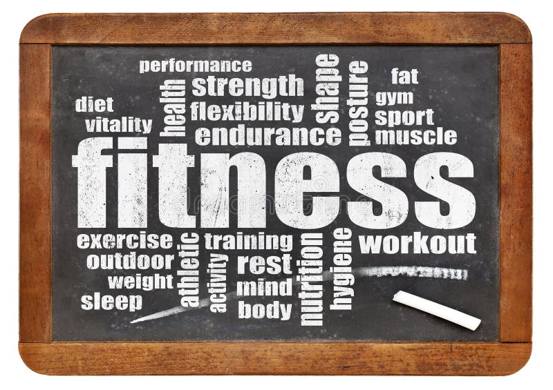Fitness and healthy exercise word Royalty Free Vector Image