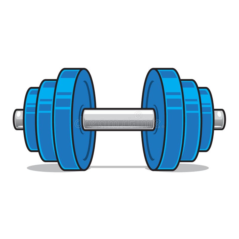 Fitness Workout Dumbbell Isolated on White. Stock Vector - Illustration