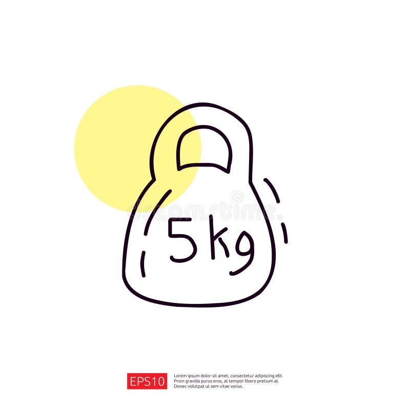 Fitnessline van kettlebell pictogram royalty-vrije illustratie