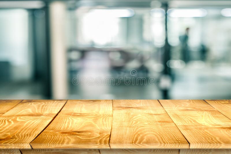 Fitted wooden worktop surface royalty free stock photo