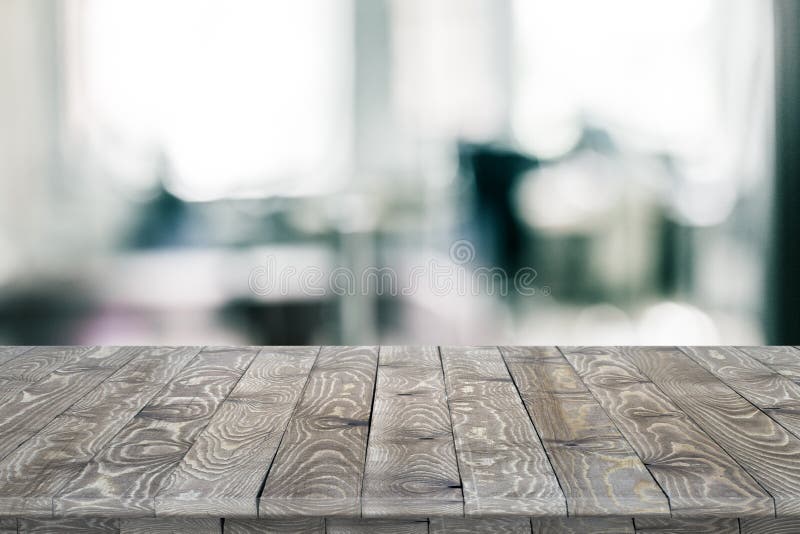 Fitted wooden worktop surface royalty free stock photo