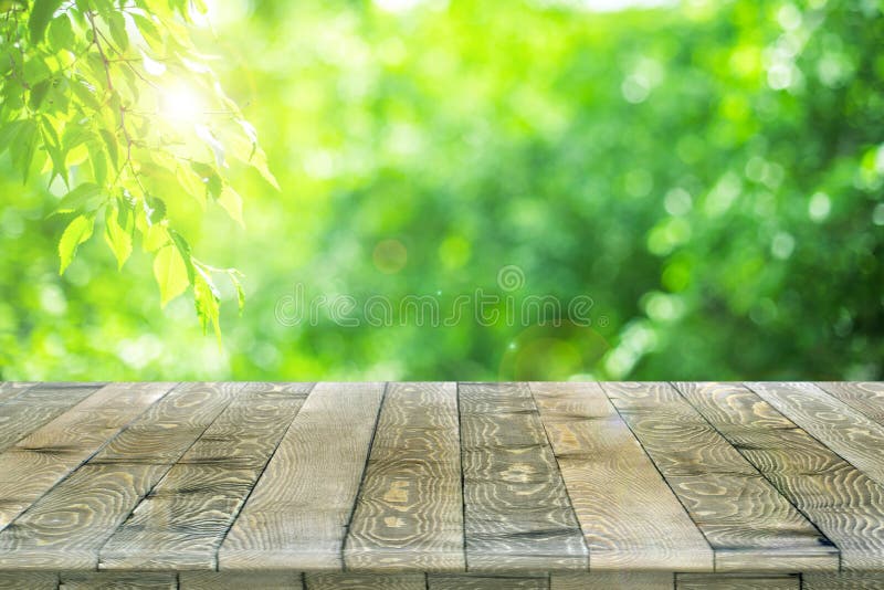 Fitted wooden worktop surface stock photo