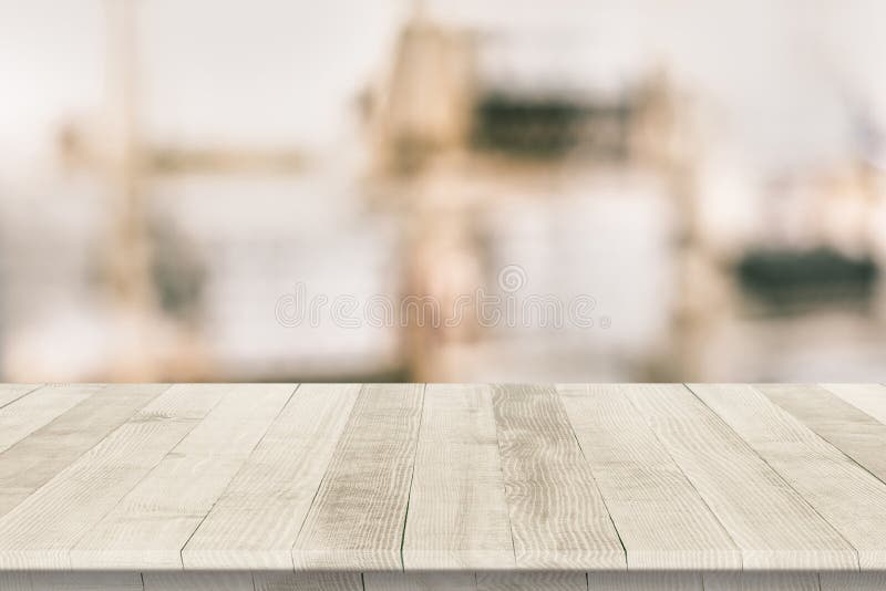 Fitted wooden worktop surface royalty free stock photos