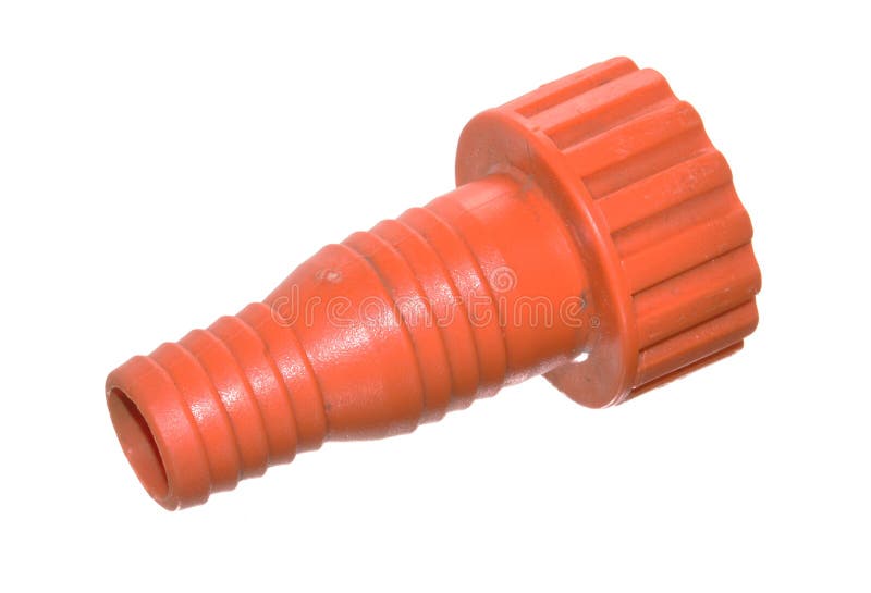 Fitting on the hose isolated on white background royalty free stock photo