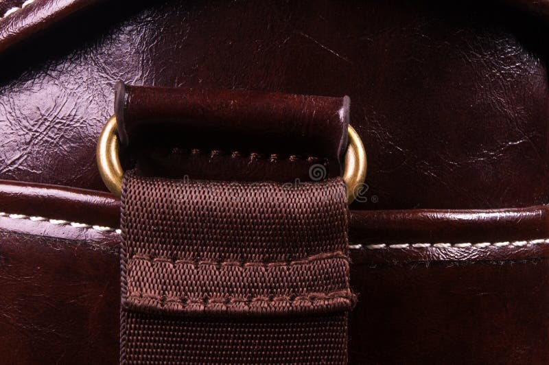 Fittings on the Leather Hand Bag, Close Up Stock Image - Image of dark ...