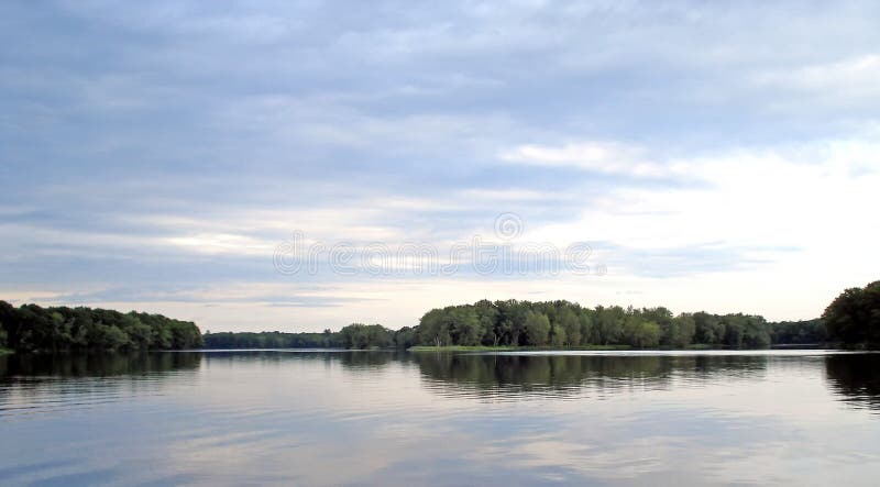 Fiume calmo in Maine fotografie stock libere da diritti