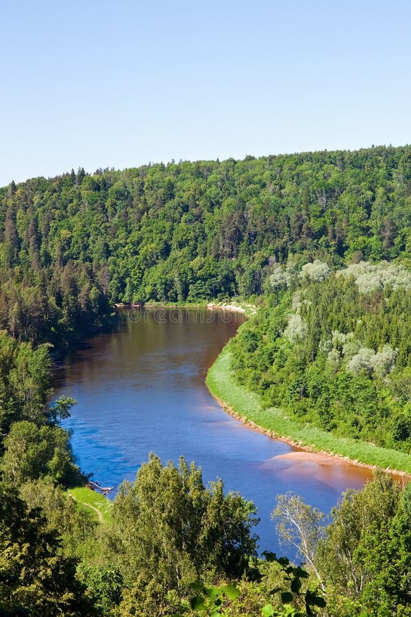 Fiume di Gauja immagini stock