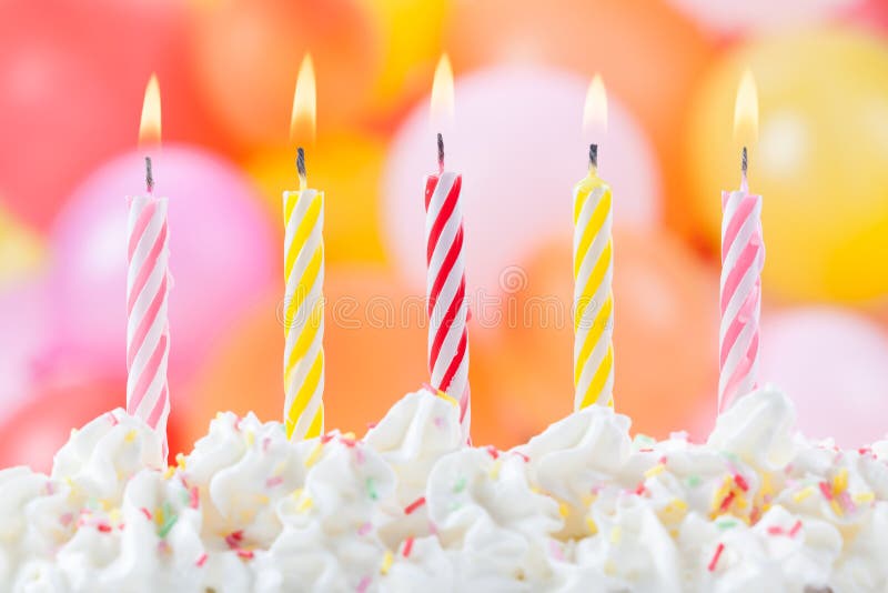 Five birthday candles stock photo. Image of five, horizontal 26897992