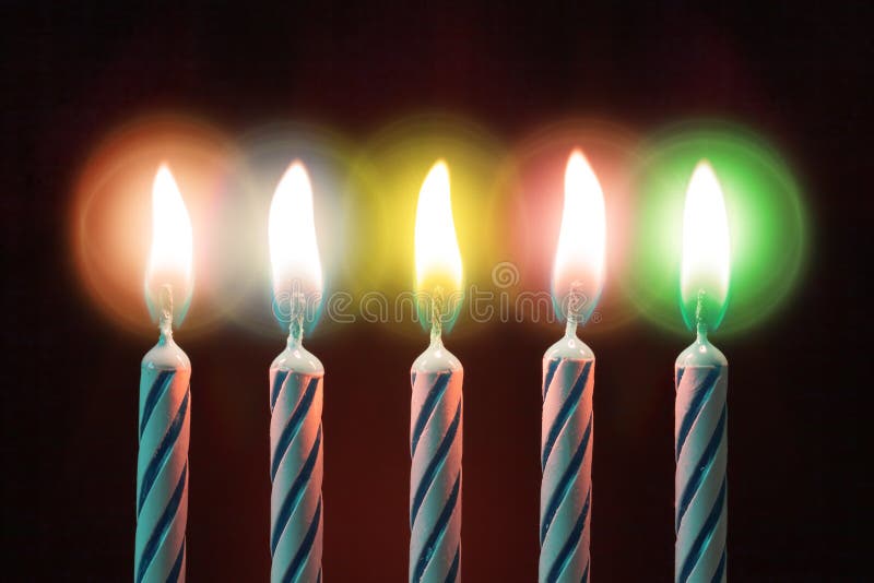 Five candles on birthday