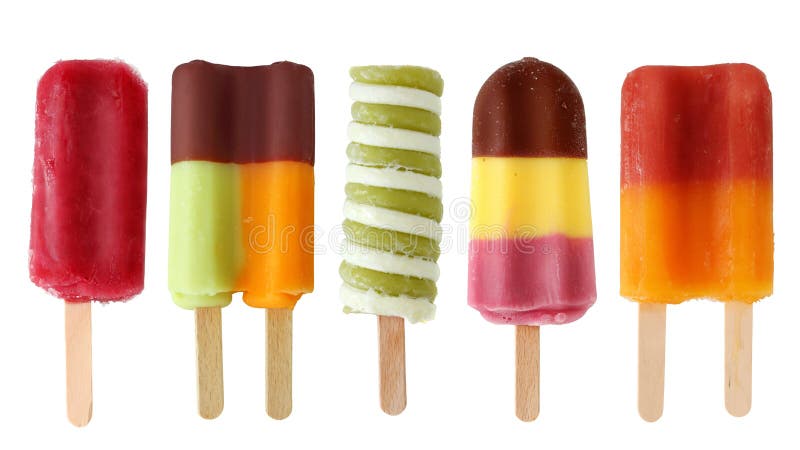 Five colorful popsicles img