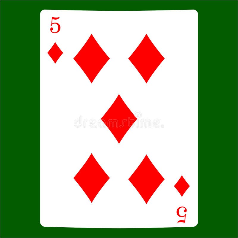 Five diamonds. Card suit icon vector, playing cards symbols vector stock illustration