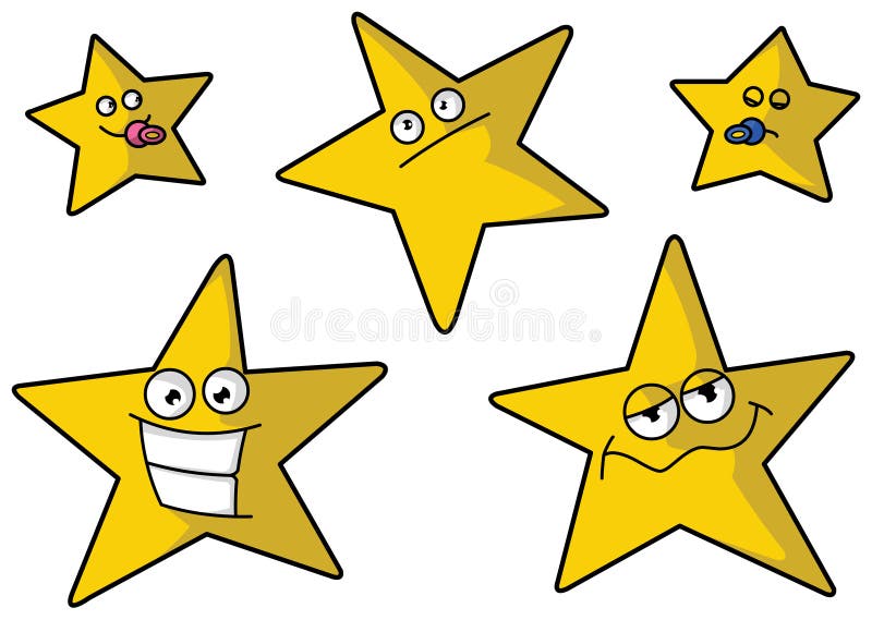 Five funny stars stock vector. Illustration of bright - 17794101 Five funny stars stock vector. Illustration of bright - 17794101