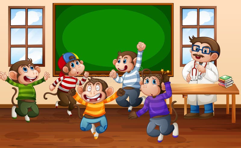 Five Little Monkeys Jumping in the Classroom with a Doctor Stock Illustration - Illustration of cartoon, child: 200834833 Five Little Monkeys Jumping in the Classroom with a Doctor Stock Illustration - Illustration of cartoon, child: 200834833