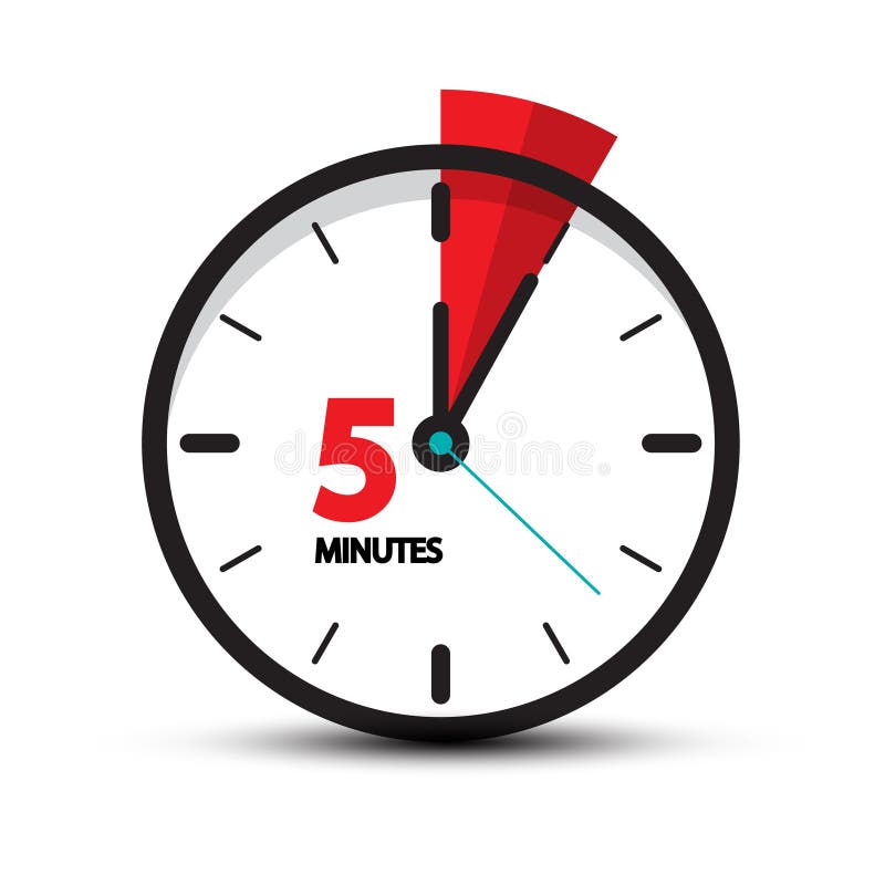 Icon đồng hồ đếm 5 phút trên nền trắng với thiết kế đơn giản và tiện dụng. Sản phẩm giúp bạn nắm được thời gian một cách chính xác và tiện lợi. Nhấn vào hình ảnh để có thêm thông tin chi tiết.