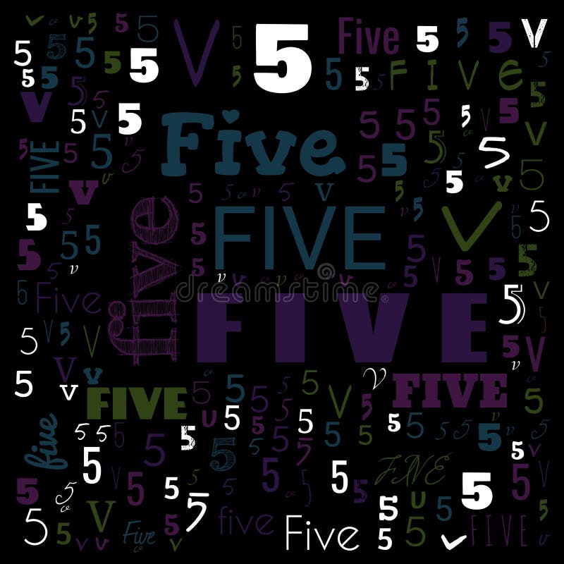 Five 5 Number Word Cloud Word Cloud Use For Banner Painting five-5-number-word-cloud-word-cloud-use-for-banner-painting