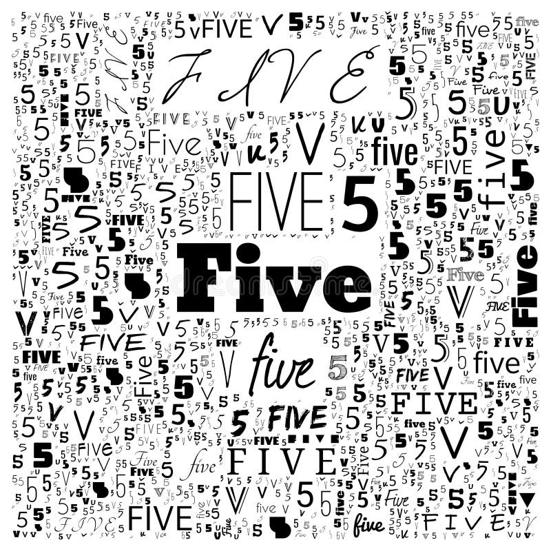 Five 5 Number Word Cloud Word Cloud Use For Banner Painting five-5-number-word-cloud-word-cloud-use-for-banner-painting