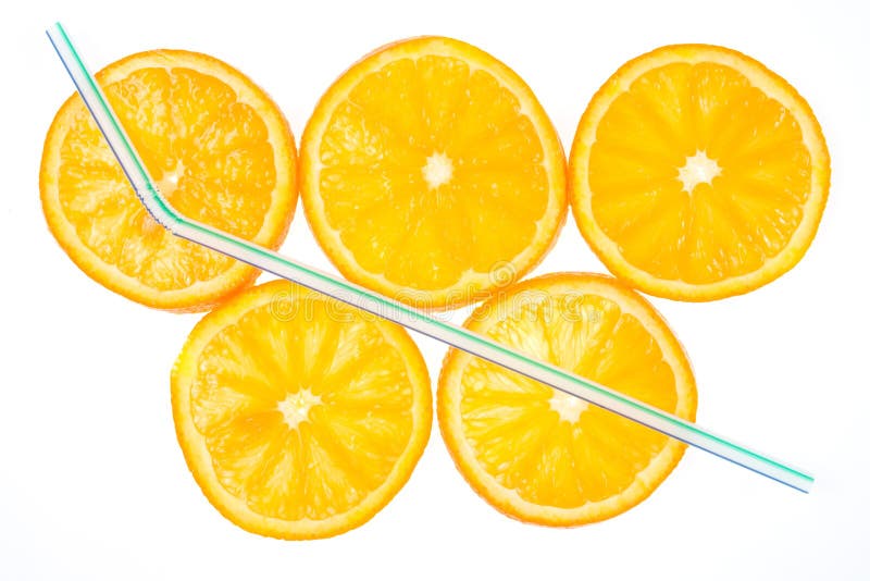 Five orange slices