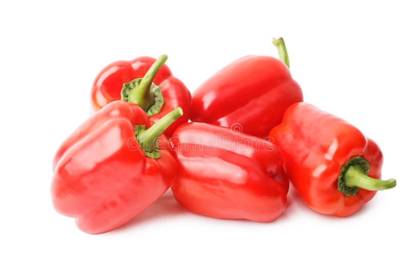 Five Ripe Red Sweet Peppers Stock Photo Image of kitchen, food 107388422