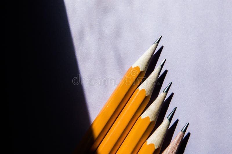 Shading Pencils with Sun Light Stock Photo - Image of meet, background:  167242756