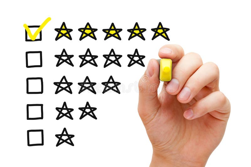 Five Star Rating Concept stock photography