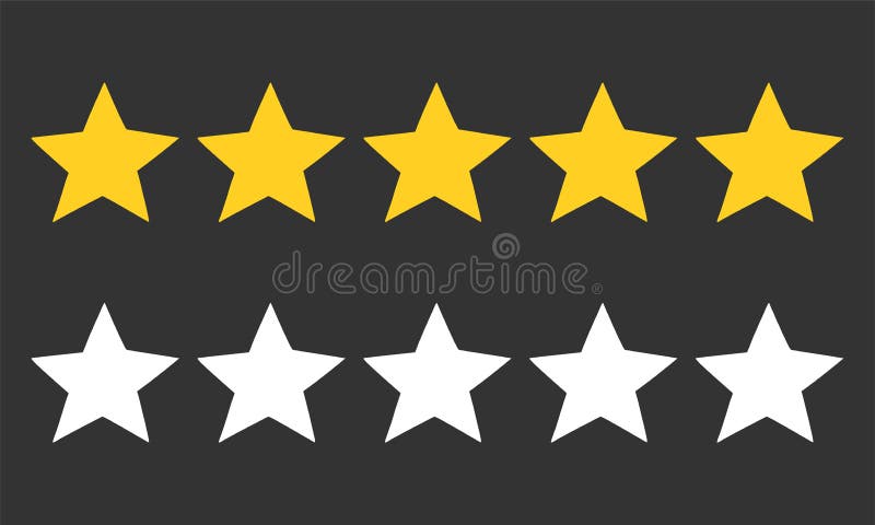 Five Star Rating Set. Review Rating, Feedback and Opinioin Rank. 5 ...