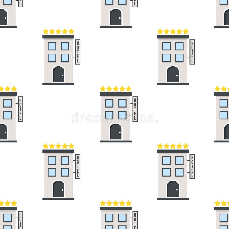 Five Stars Hotel Flat Icon Seamless Pattern royalty free illustration Five Stars Hotel Flat Icon Seamless Pattern royalty free illustration
