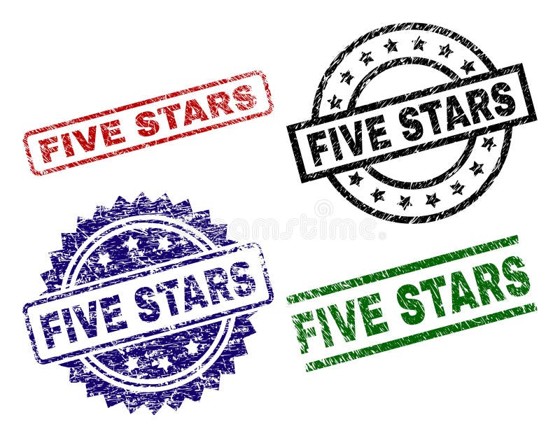 Scratched Textured FIVE STAR SERVICE Round Stamp Seal Stock Vector -  Illustration of distress, dirty: 131348368