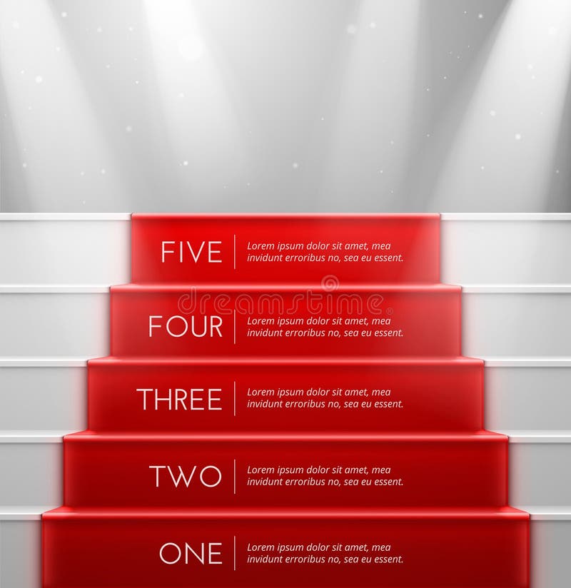 Five steps vector illustration Five steps vector illustration