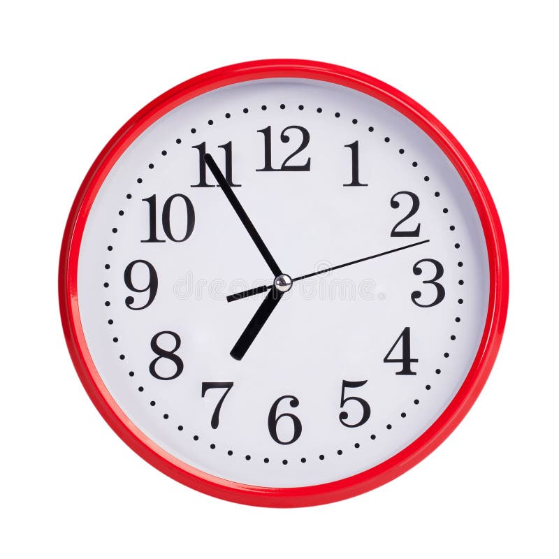 Five To Seven on a Round Clock Face Stock Image Image of arrow, hour