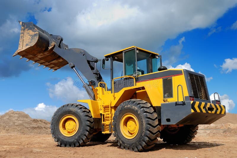 Five-ton wheel loader buldozer royalty free stock photos