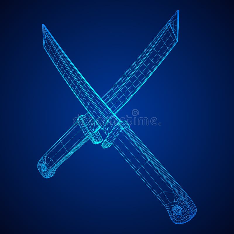 Fixed Blade Tactical Knife stock vector. Illustration of duty 144317283
