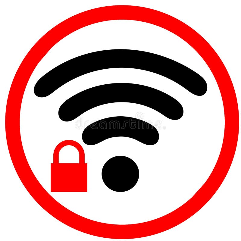 Fixez l'icône de Wifi Fixez le signe sans fil d'Internet Symbole de technologie des communications Panneau routier rouge de cercl illustration libre de droits Fixez l'icône de Wifi Fixez le signe sans fil d'Internet Symbole de technologie des communications Panneau routier rouge de cercl illustration libre de droits