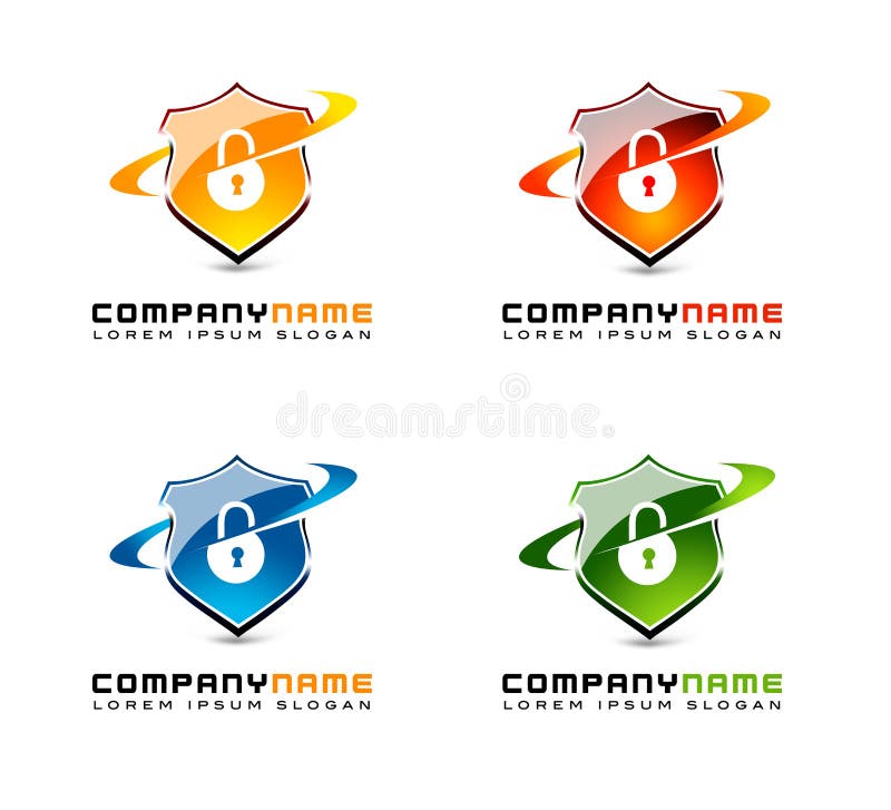 Fixez le logo de bouclier illustration libre de droits Fixez le logo de bouclier illustration libre de droits