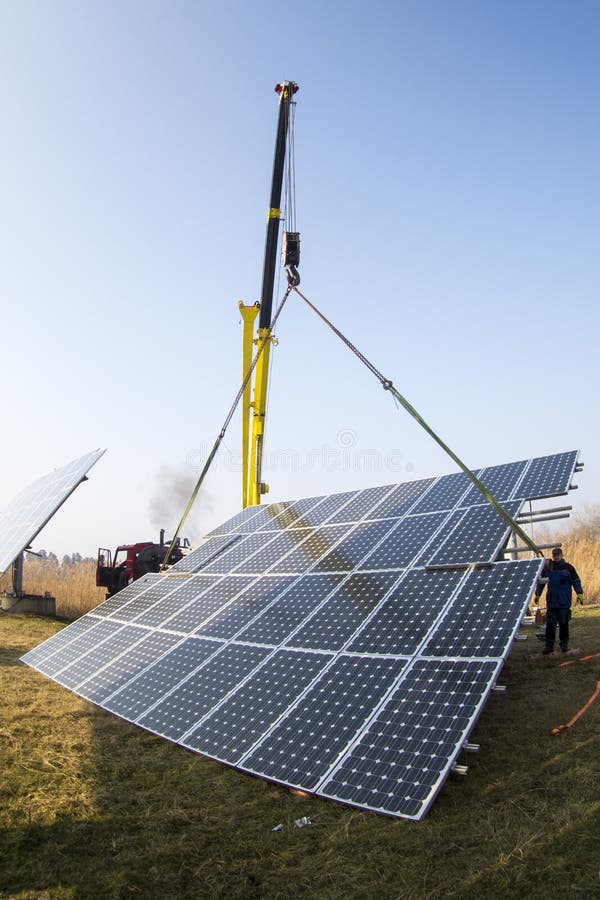 Fixing the PV system stock image. Image of energy, technology - 140096917