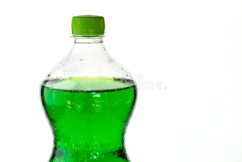 Fizzy Drink in a Plastic Bottle Isolated on White Stock Image Image