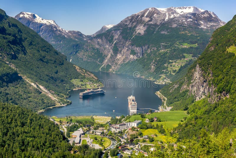 Fjord de Geiranger, Noruega fotos de stock Fjord de Geiranger, Noruega fotos de stock