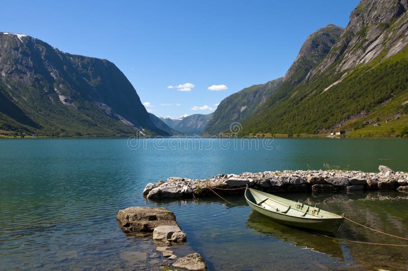 Fjords and boat