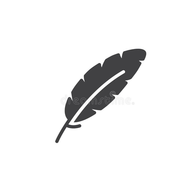 Fjädern skriver symbolsvektorn stock illustrationer