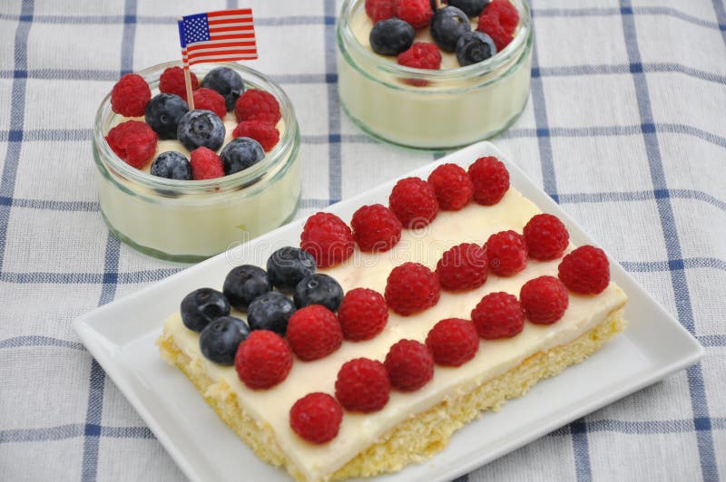 Fourth of July Independance Cake with fresh berries. Fourth of July Independance Cake with fresh berries