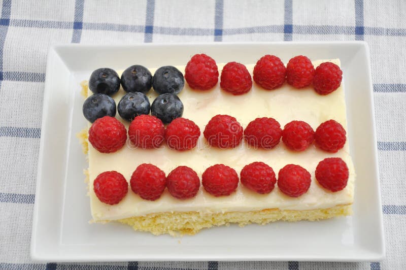 Fourth of July Independance Cake with fresh berries. Fourth of July Independance Cake with fresh berries