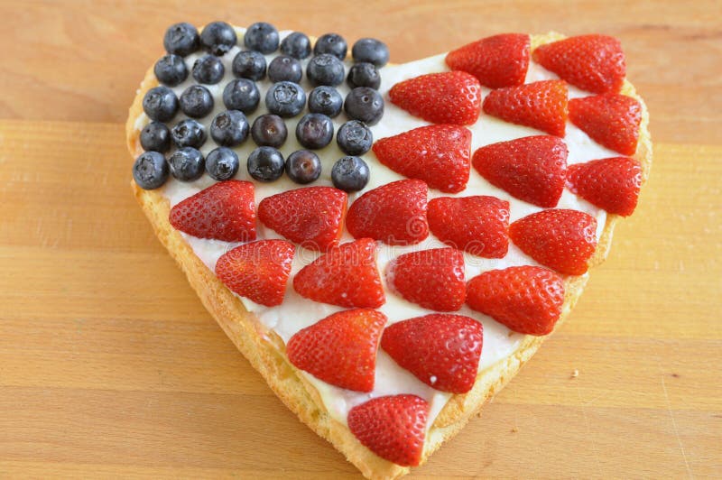 Fourth of July Independance Cake with fresh berries. Fourth of July Independance Cake with fresh berries