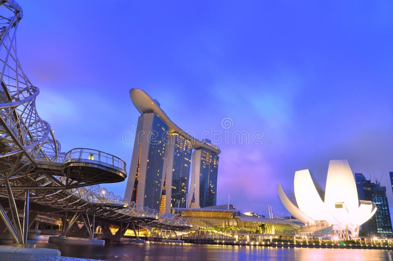 fjärdmarinaen sands singapore arkivbild fjärdmarinaen sands singapore arkivbild