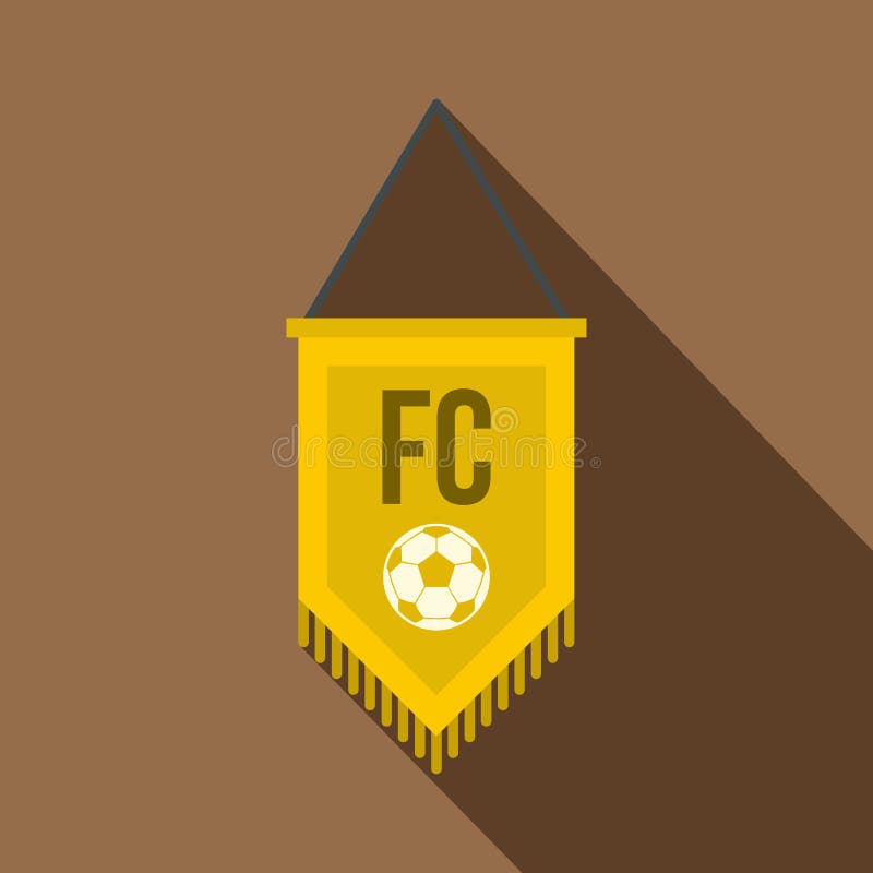 Flâmula Amarela Com Círculo Do ícone Da Bola De Futebol Ilustração do Vetor  - Ilustração de prêmio, vazio: 108599538