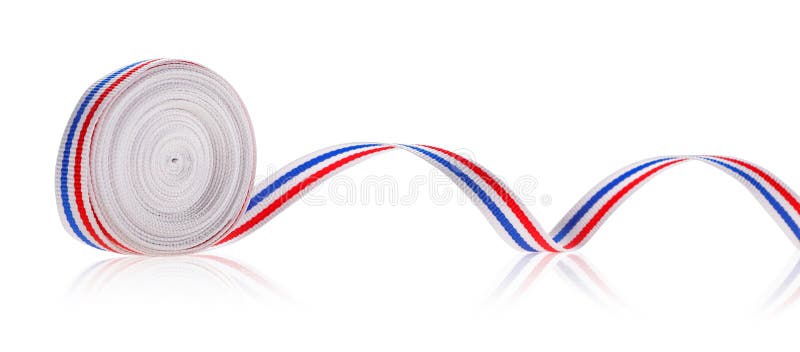 Flachband in Farben niederländischer Flagge isoliert auf weiß lizenzfreie stockbilder