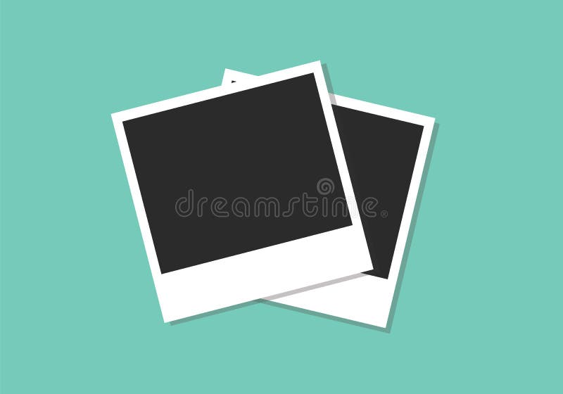 Flache Illustration des polaroidfotorahmens vektor abbildung Flache Illustration des polaroidfotorahmens vektor abbildung