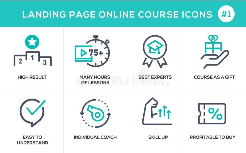 Flache Linie Konzept- des Entwurfesikonenon-line-E-Learning stock abbildung Flache Linie Konzept- des Entwurfesikonenon-line-E-Learning stock abbildung