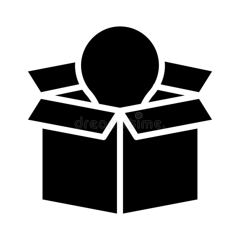 Flache Vektorikone Idee Glyph vektor abbildung