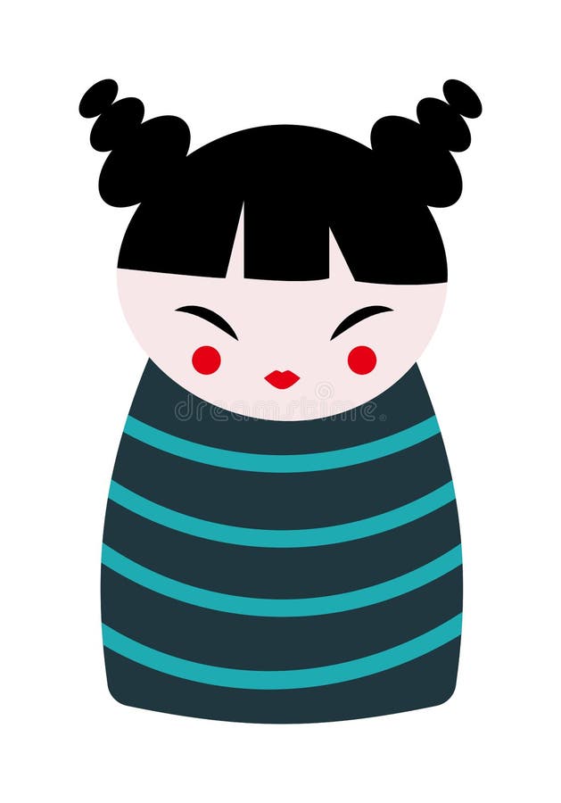Flache Vektorillustration der chinesischen der Kulturporzellankarikatur des Puppenspielzeugs traditionellen Freude netten stock abbildung Flache Vektorillustration der chinesischen der Kulturporzellankarikatur des Puppenspielzeugs traditionellen Freude netten stock abbildung