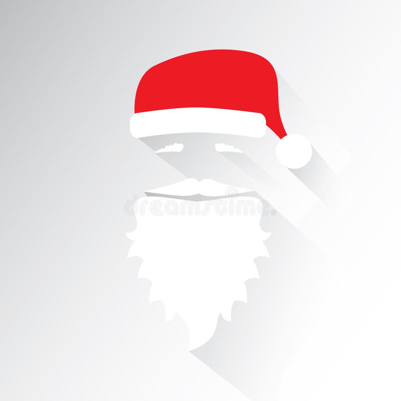 Flacher Design-Vektor Santa Claus Face auf weißem Hintergrund Flache Designillustration Ikone glückliches neues Jahr 2007 lizenzfreie abbildung Flacher Design-Vektor Santa Claus Face auf weißem Hintergrund Flache Designillustration Ikone glückliches neues Jahr 2007 lizenzfreie abbildung